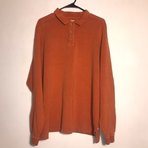 Tommy Bahama ribbed silk long sleeve polo men xxl